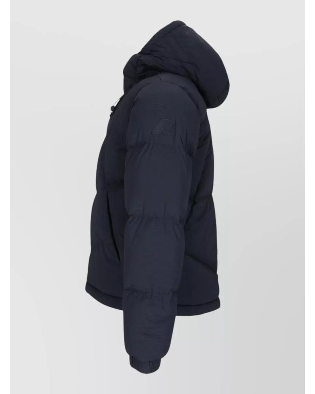 K-Way Blue Nylon Quilted Hooded Puffer Jacket for men