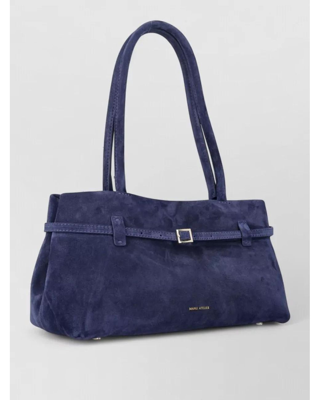 MANU Atelier Blue Leather Shoulder Bag