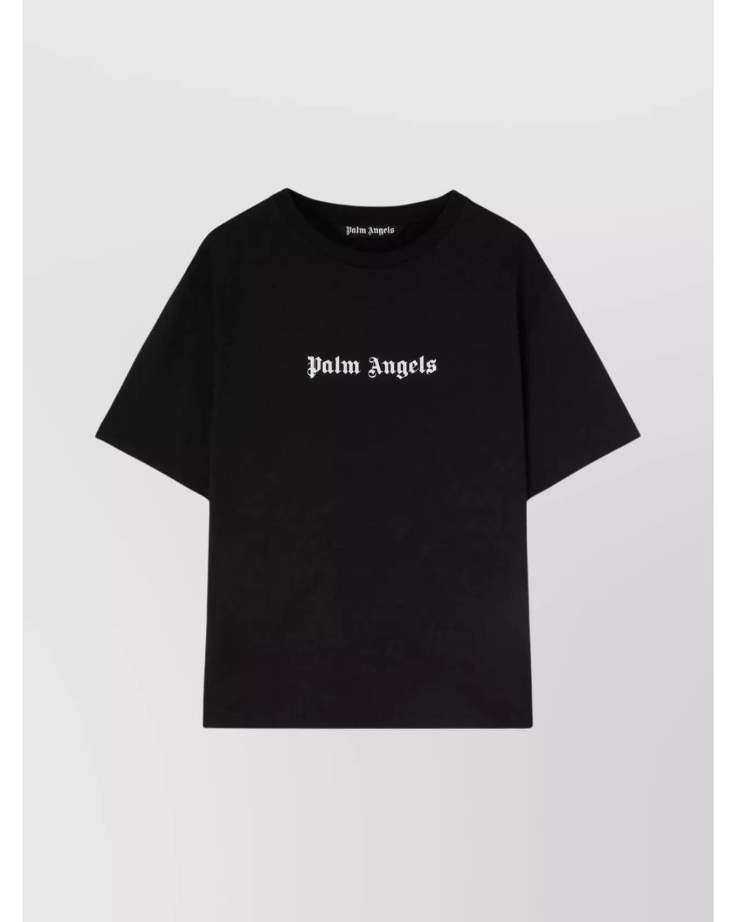 Palm Angels Black Slim-Fit Logo-Print Cotton T-Shirt for men