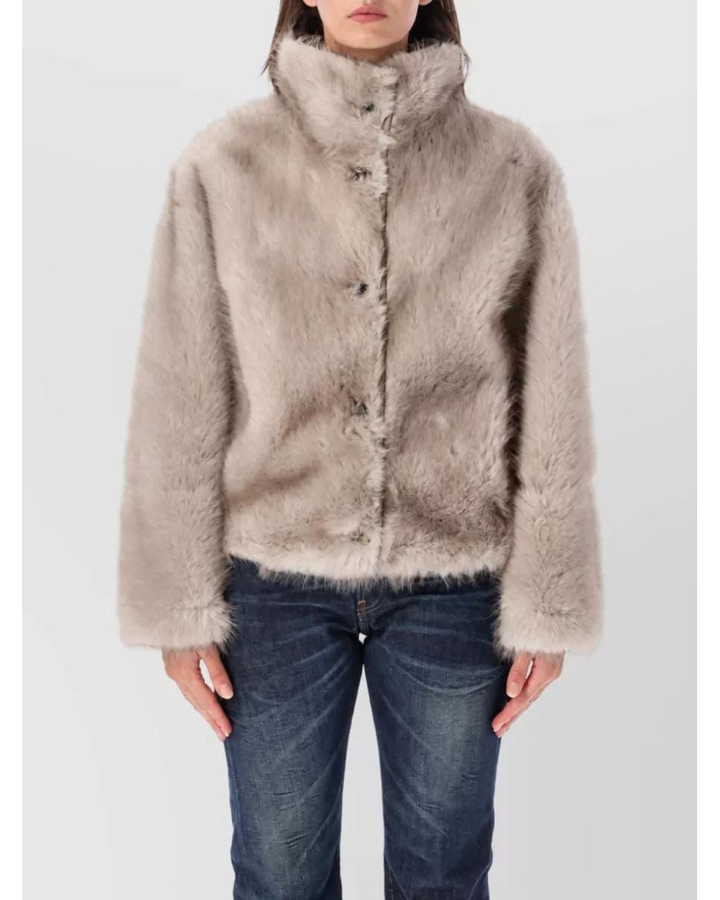Urbancode Blue Faux Fur Reversible Short Coat