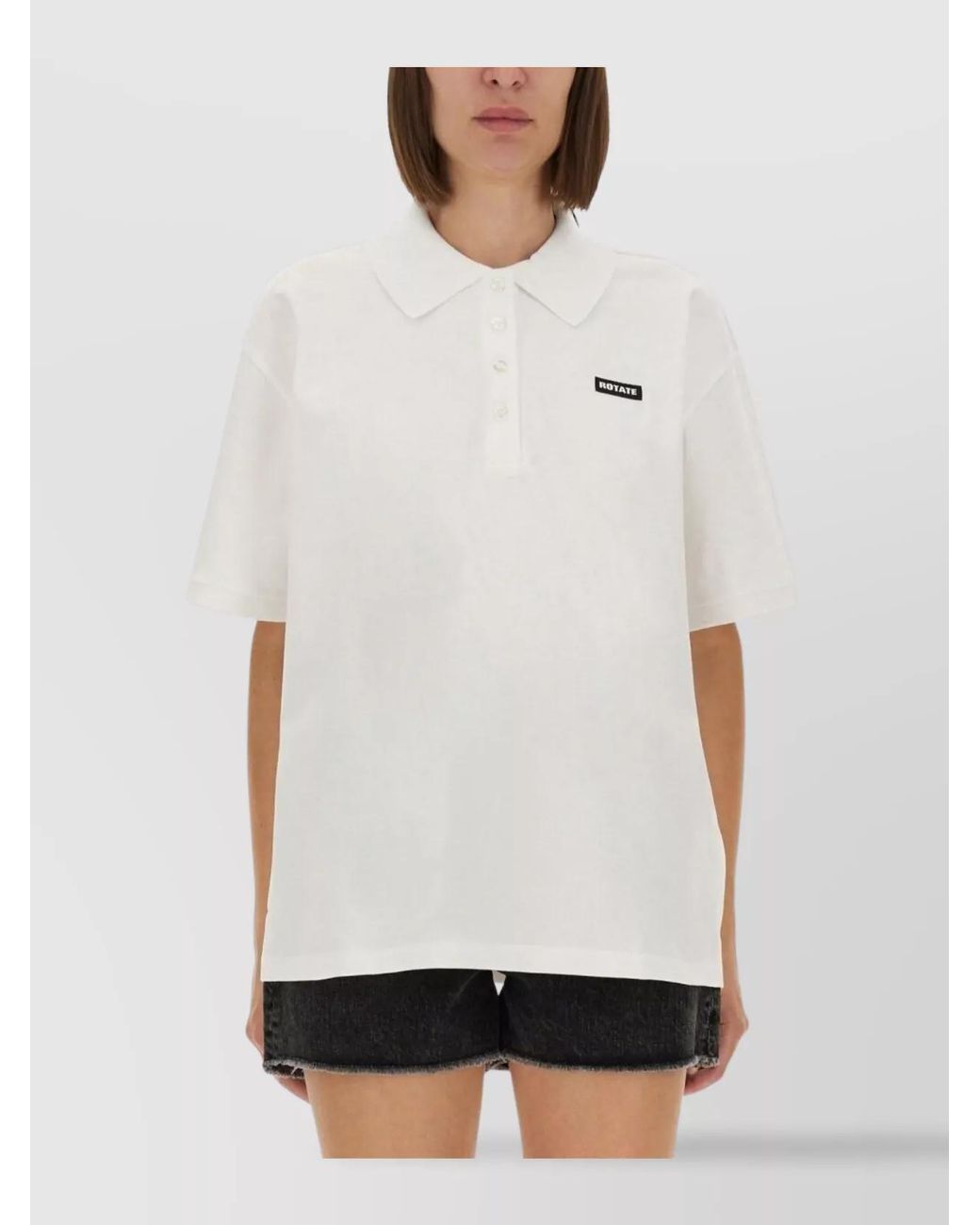 ROTATE BIRGER CHRISTENSEN Black Polo Top
