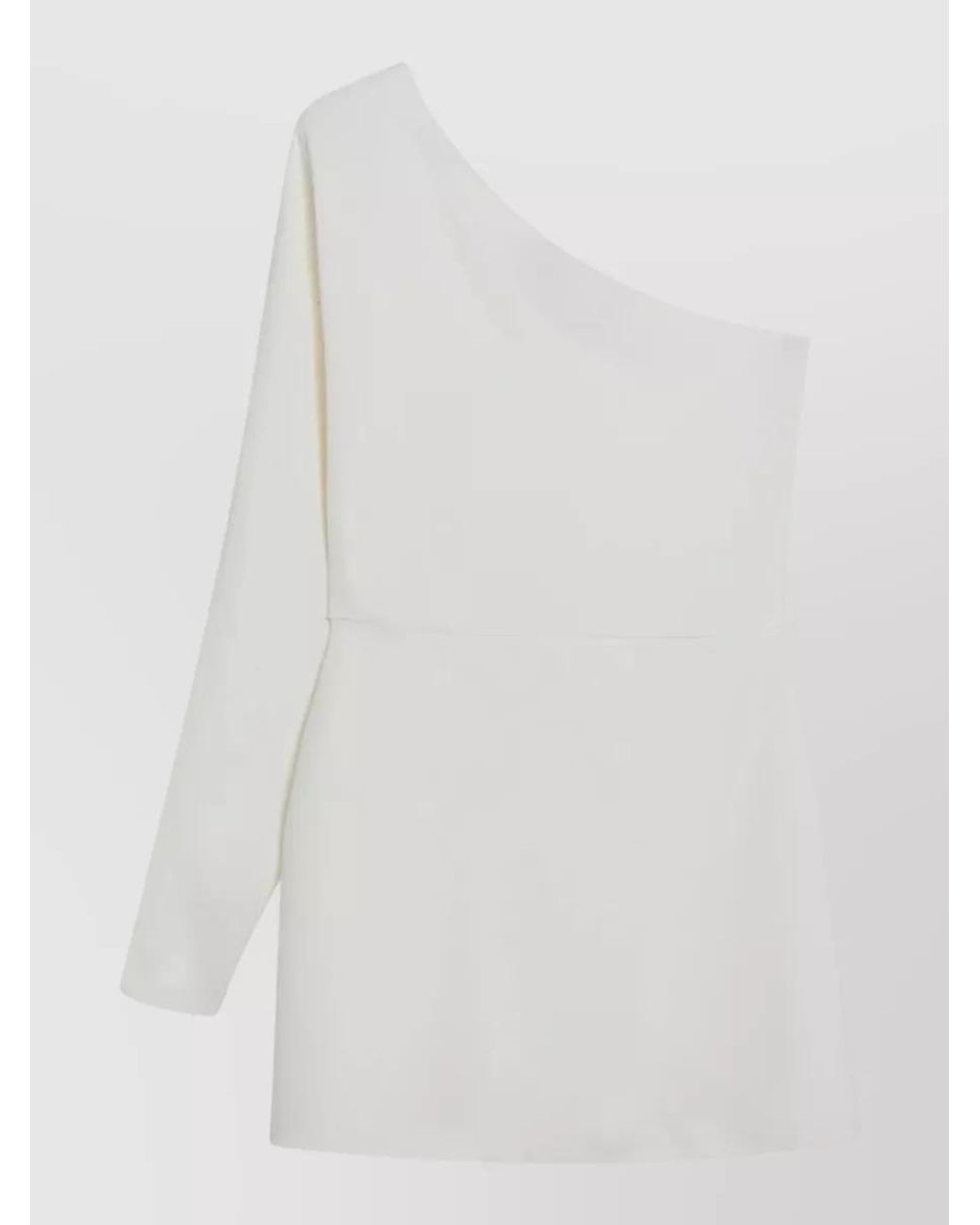 Valentino White Silk One-Shoulder Blouse