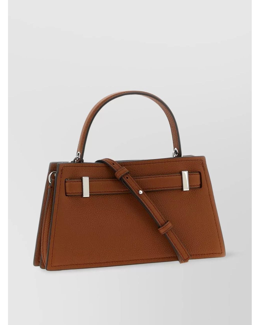 Tory Burch Brown Lee Radziwill Small Leather Shoulder Bag