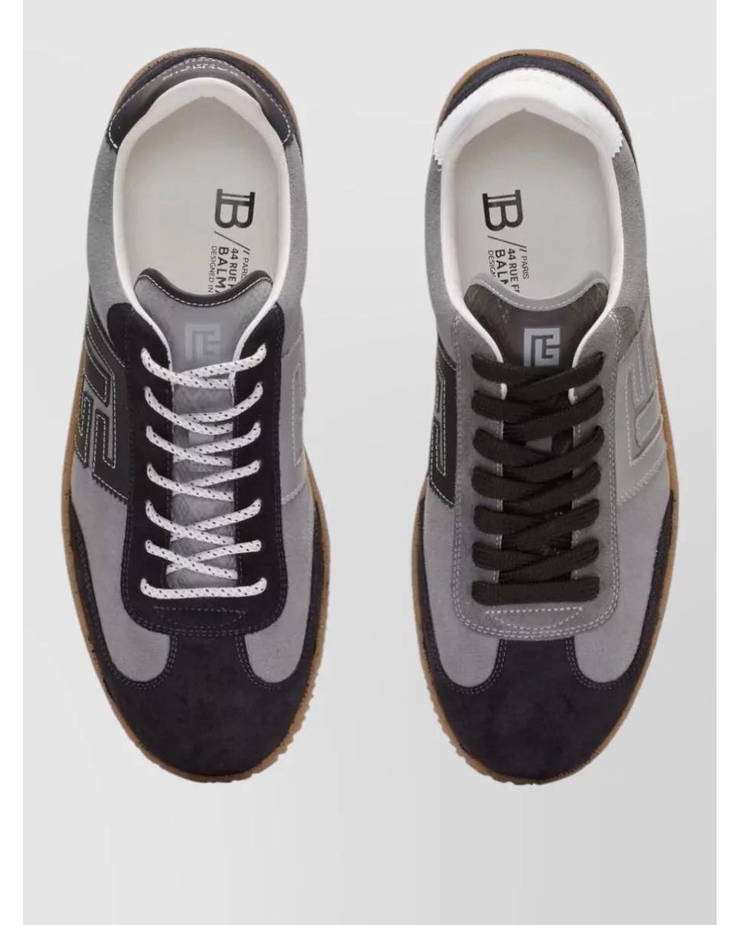 Balmain Multicolor Leather Low-Top Sneakers for men
