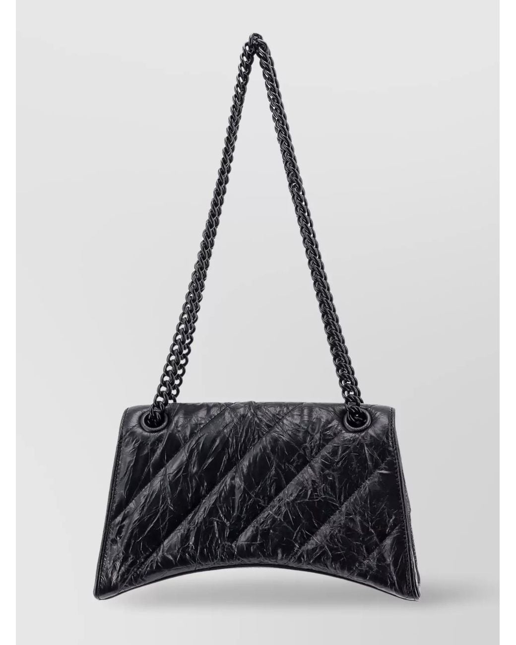 Balenciaga White Crush Chain S Quilted Leather Shoulder Bag