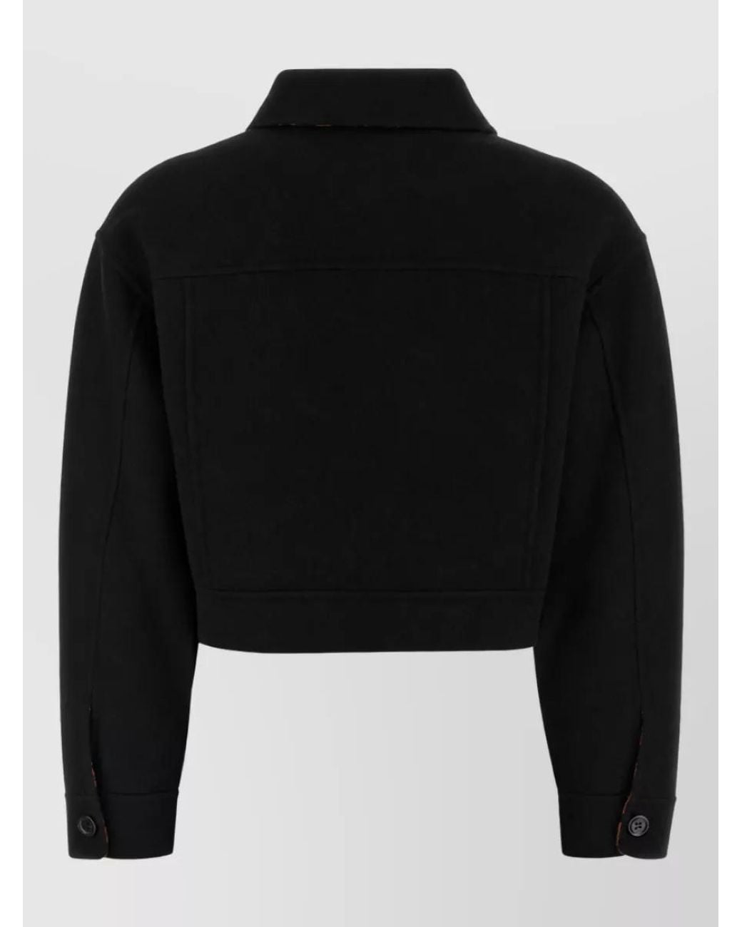 Max Mara Black Cashmere Single Breasted Coat