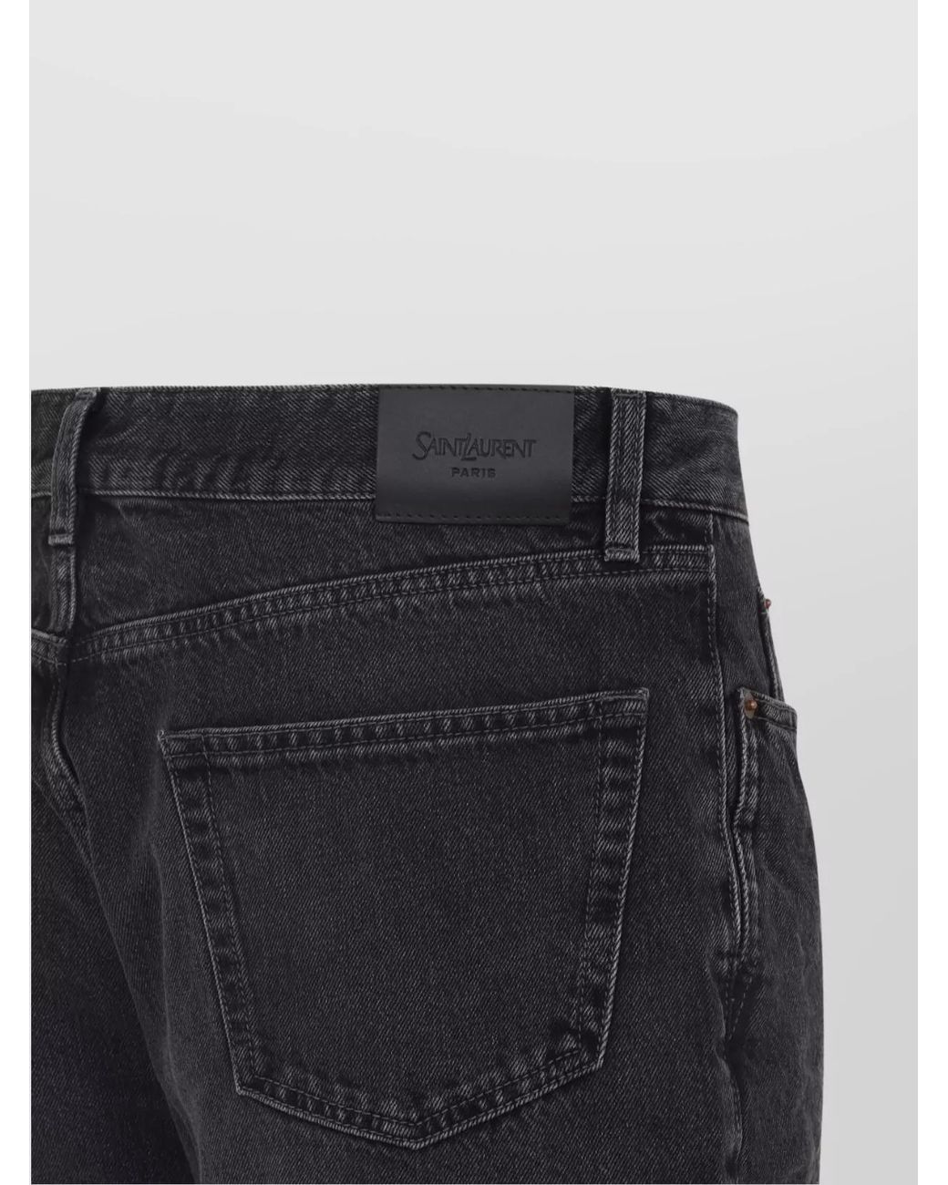 Saint Laurent Blue Denim Mid-Rise Straight-Leg Jeans for men