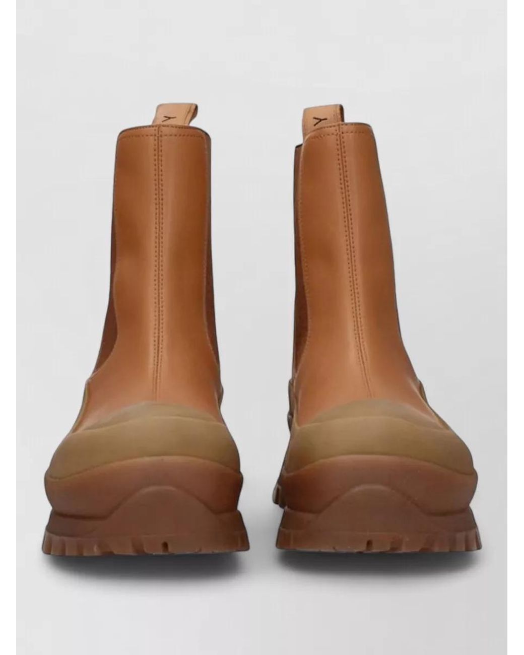 Stella McCartney Brown Leather Chelsea Ankle Boots