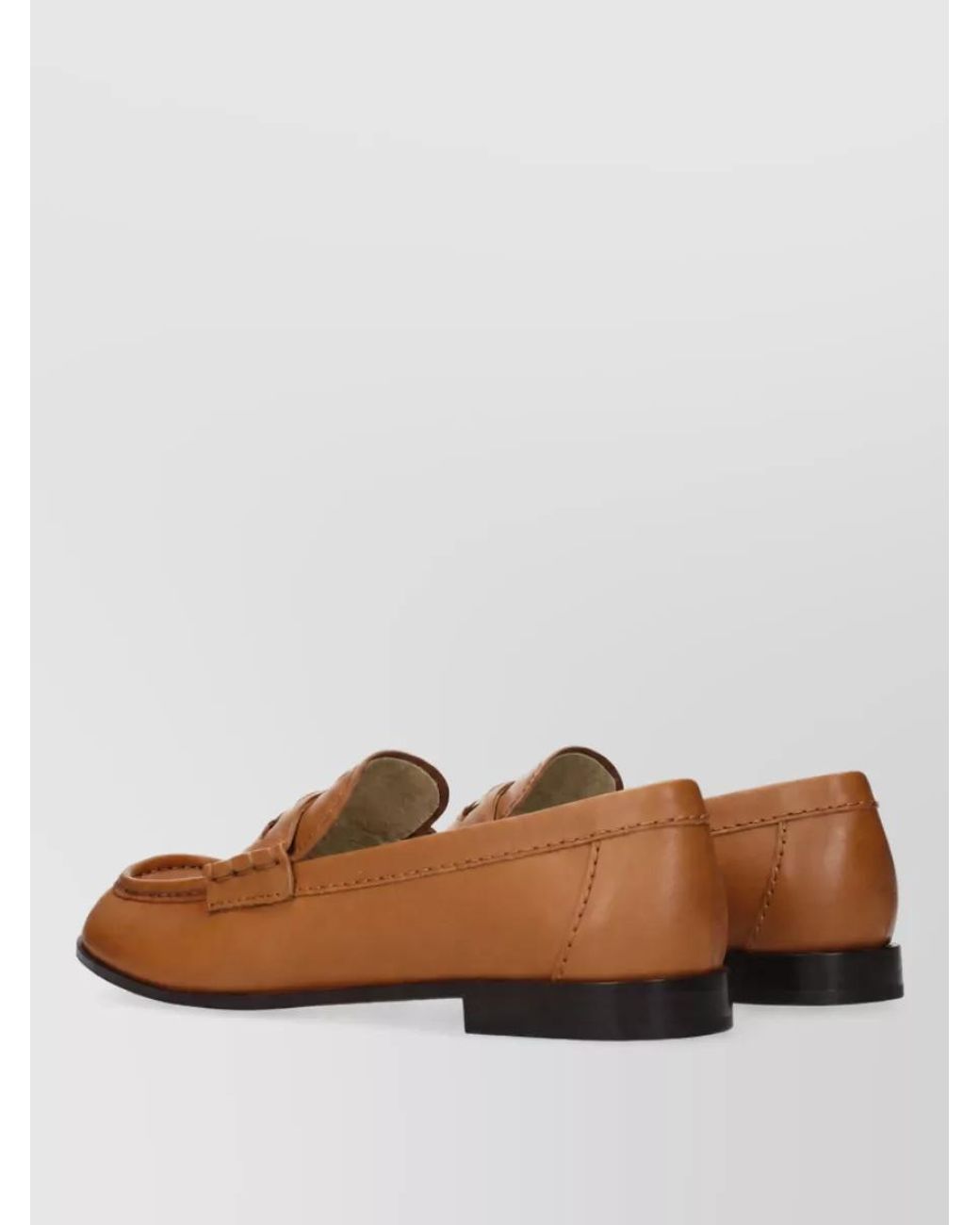 Miu Miu Brown Leather Slip-On Loafers