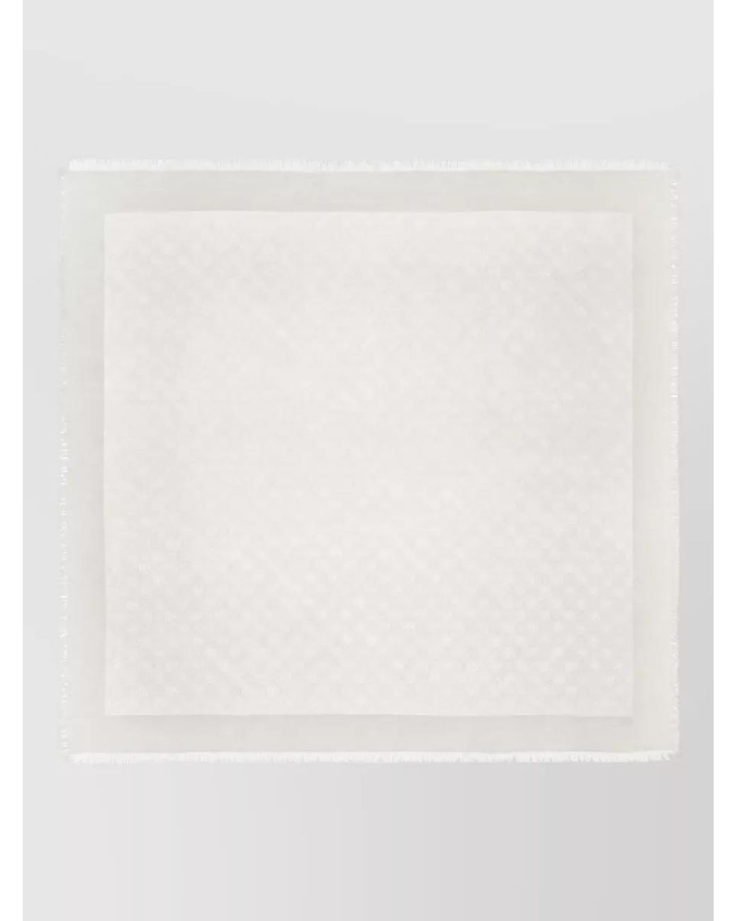 Tory Burch Natural Silk Wool Jacquard Scarf