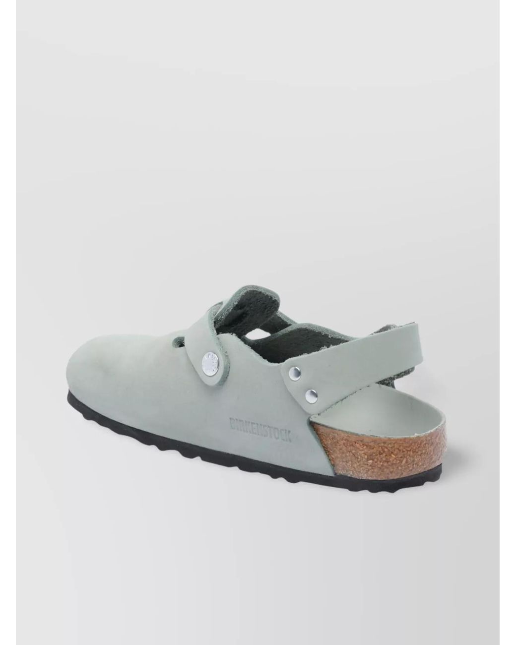 Birkenstock Gray Leather Mules