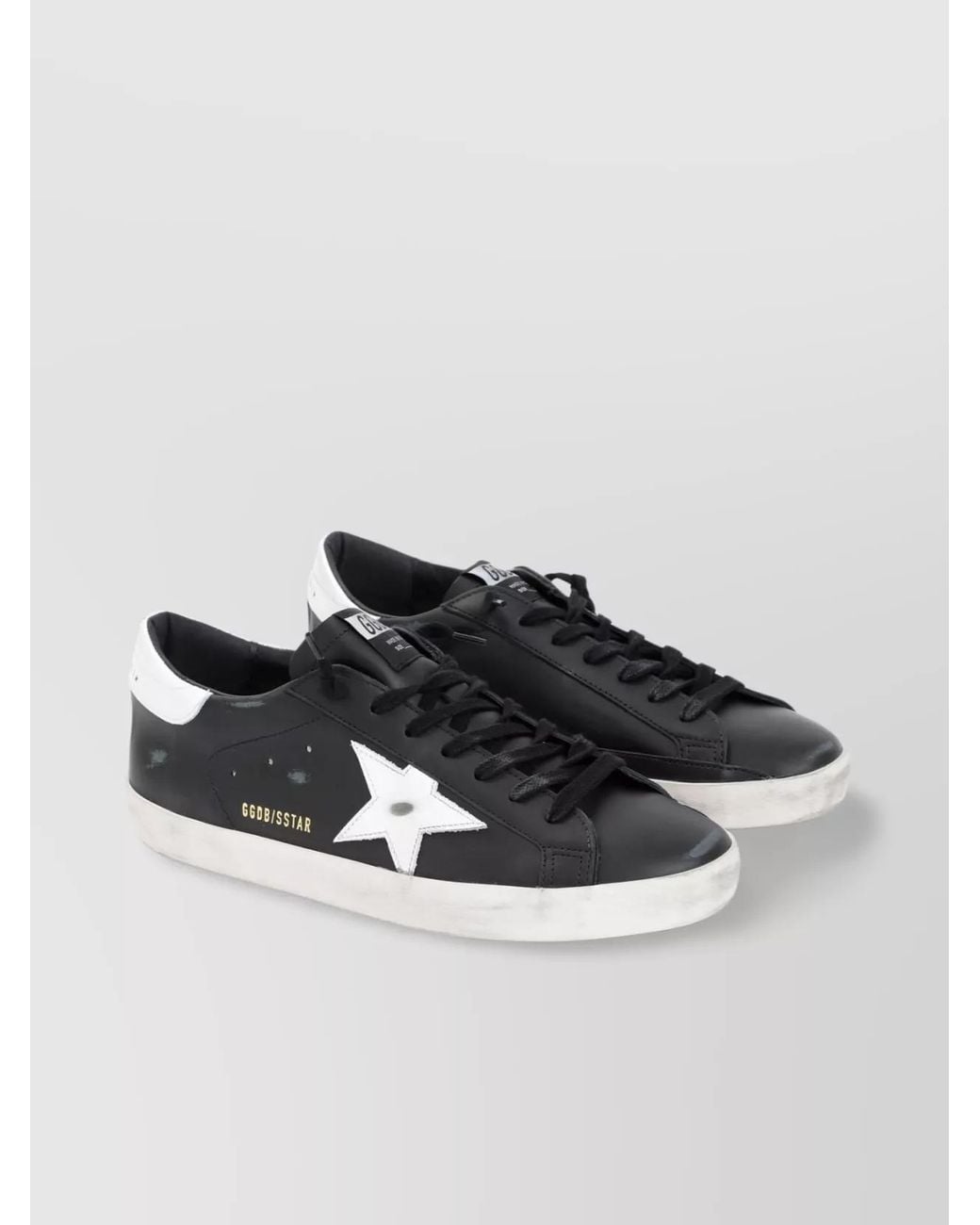 Golden Goose Deluxe Brand Black Leather Low-Top Sneakers for men