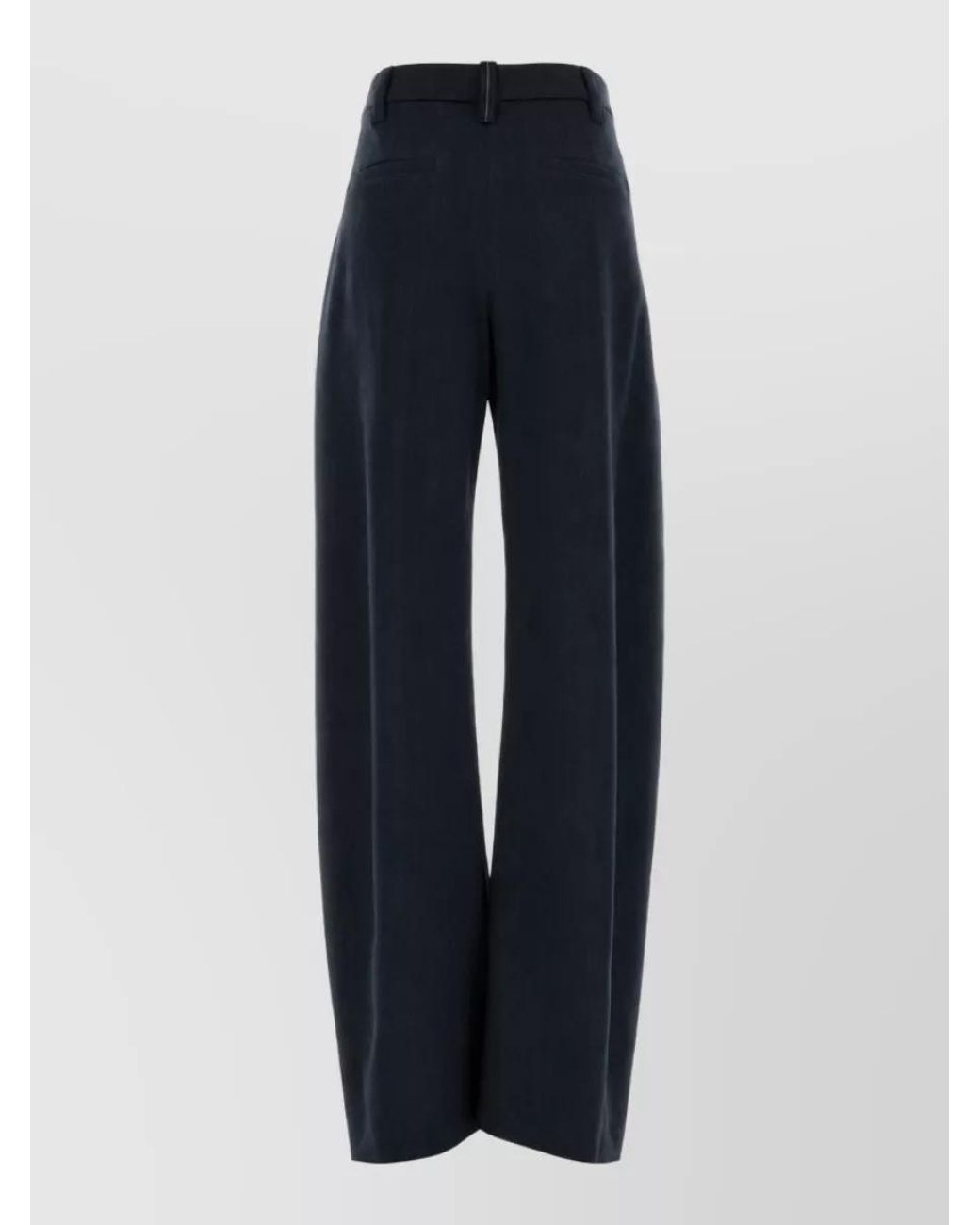 Brunello Cucinelli Blue Wide-Leg Trousers