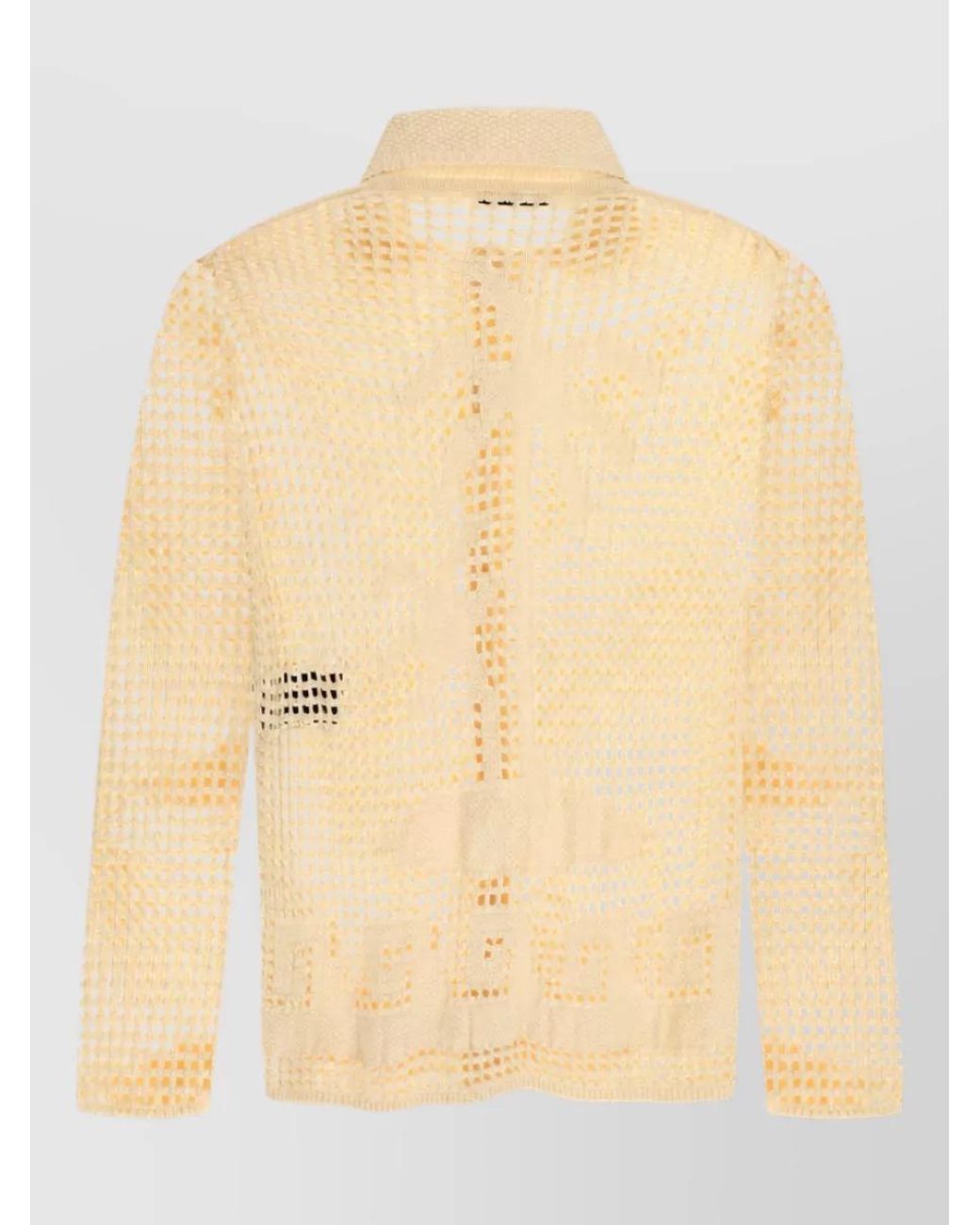 Alanui Natural Crochet Cardigan for men