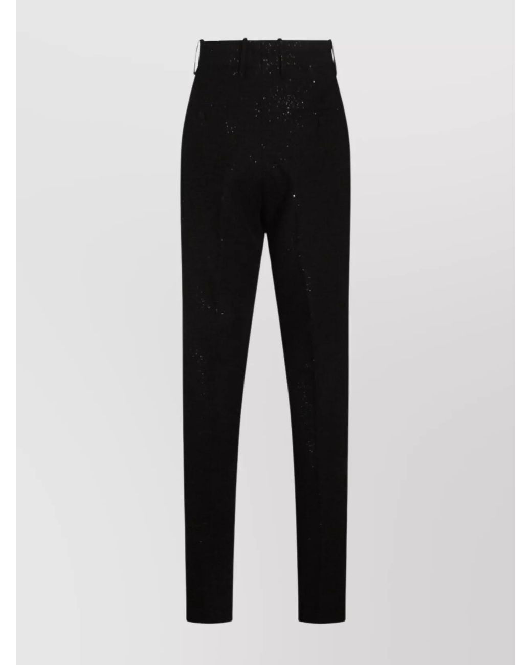 Tom Ford Black Sequin High-Rise Straight-Leg Trousers