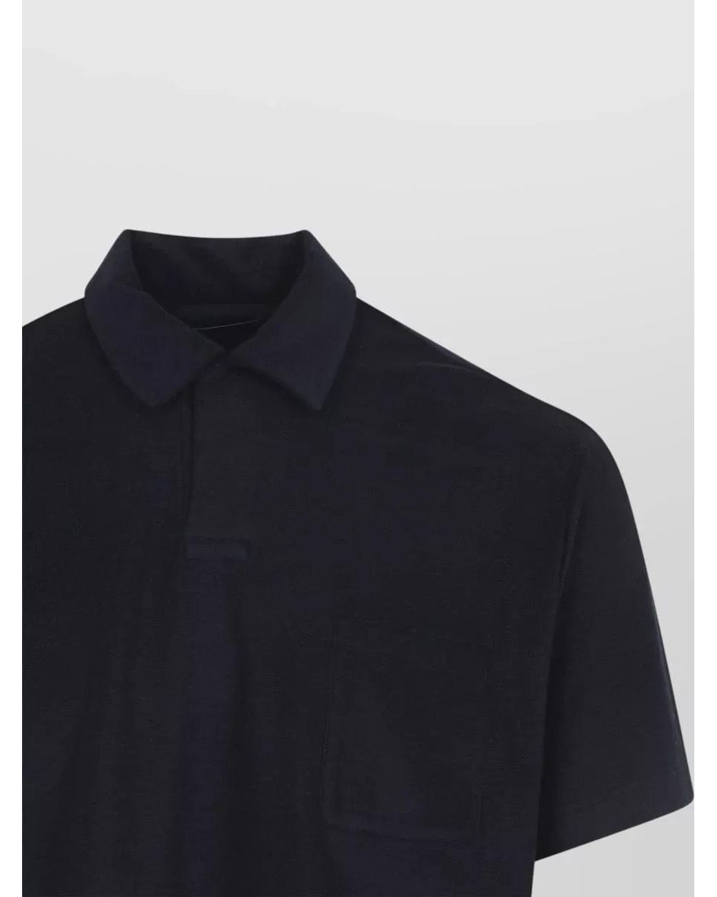 Ralph Lauren Blue Silk Cotton Short-Sleeve Polo Shirt for men