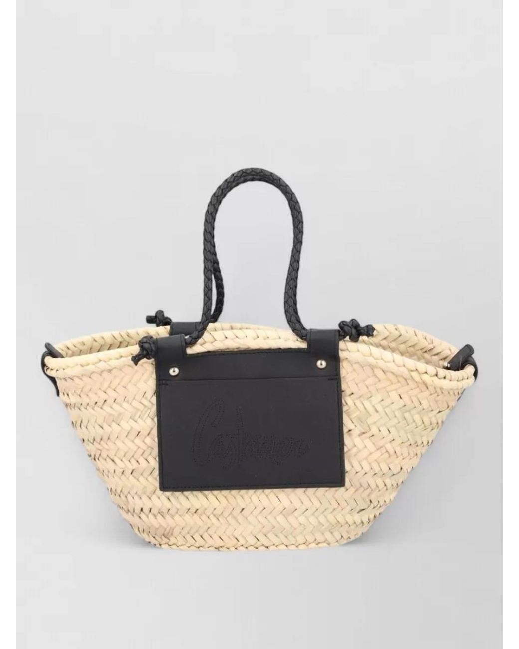 Castaner Multicolor Palm Leaf And Leather Shoulder Bag