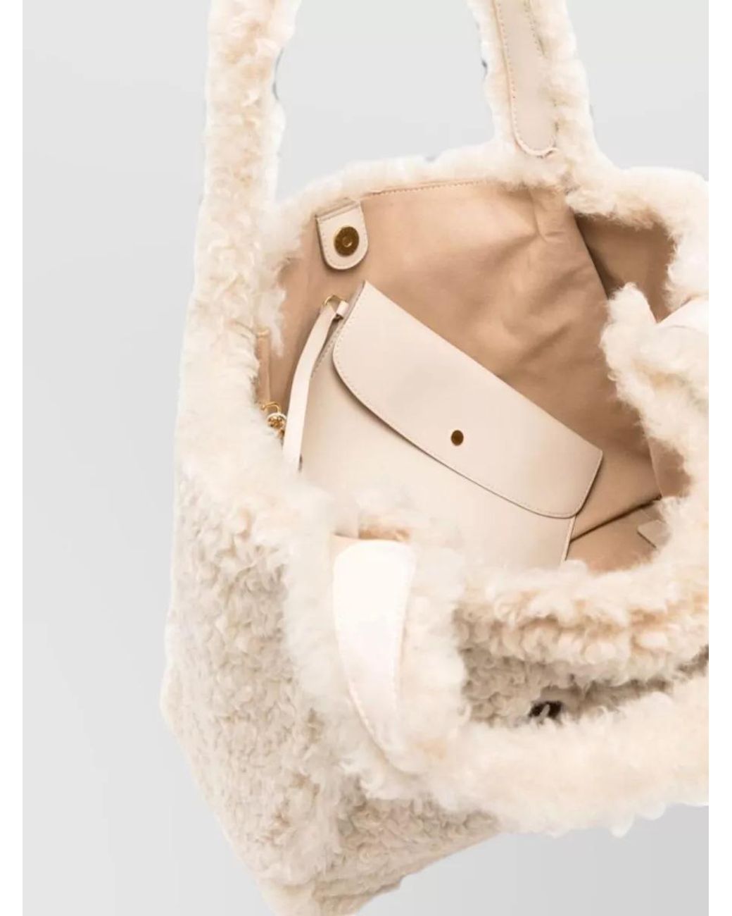 Stella McCartney Natural Eco Alter Shearling Tote Bag