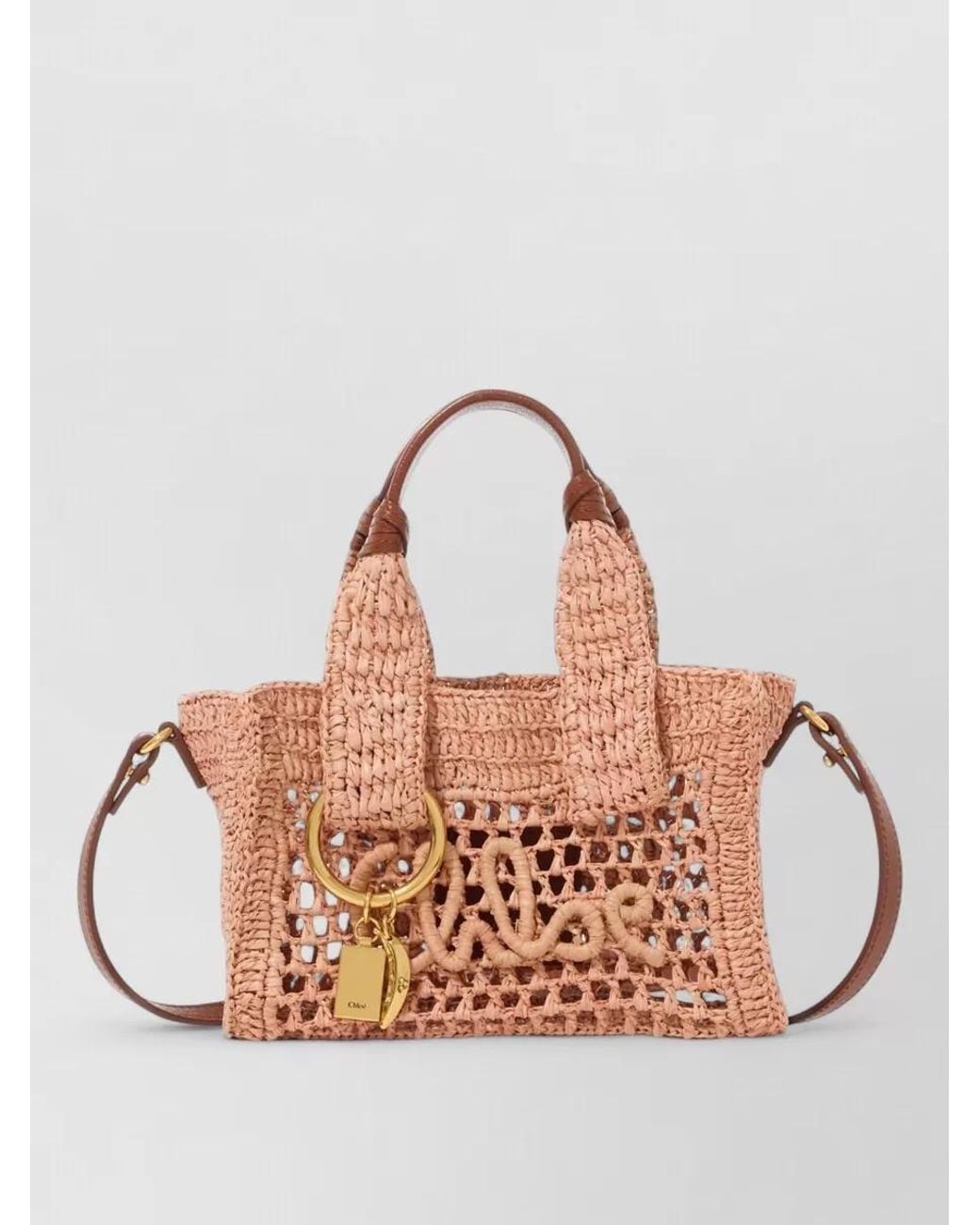 Chloé Multicolor Mini Raffia Shoulder Bag