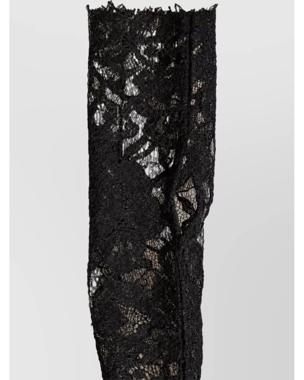 Dolce & Gabbana Black Floral Lace Arm Warmer Sleeves