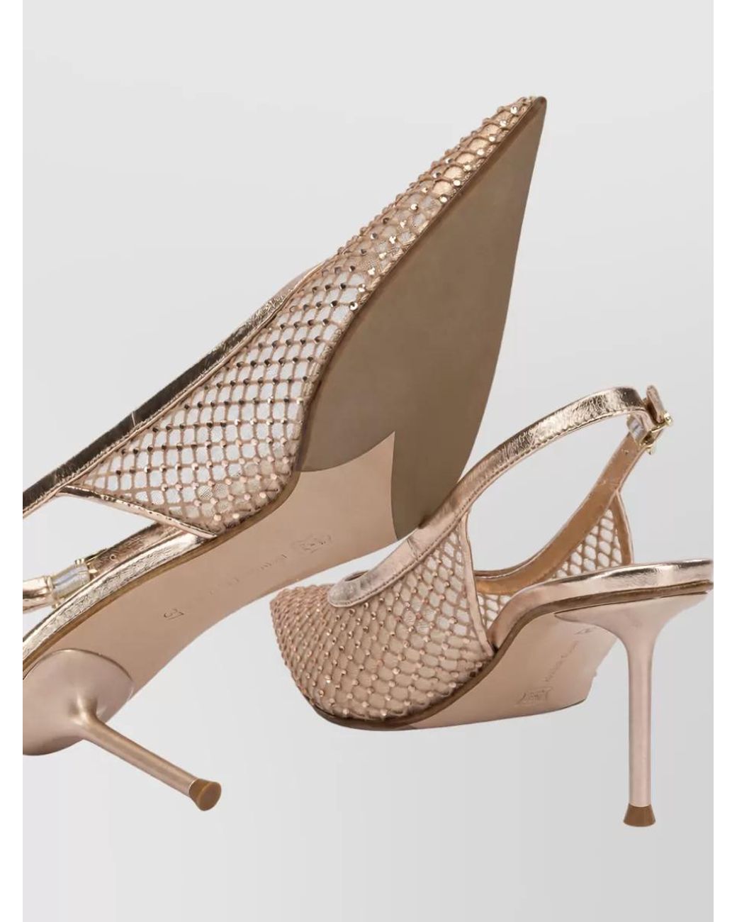 Sergio Levantesi Natural Leather Slingback Pumps