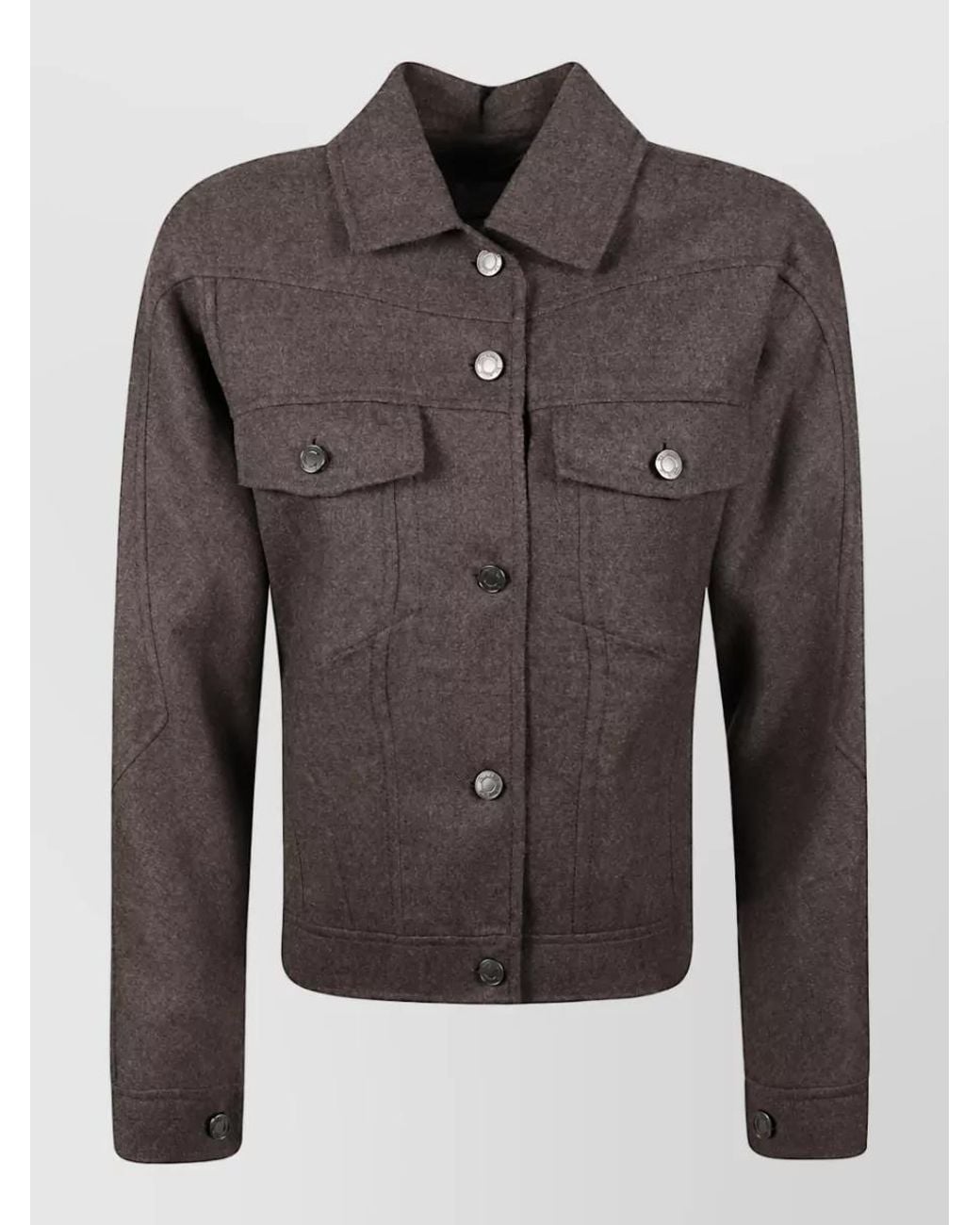 Max Mara Gray Single Breasted Coat