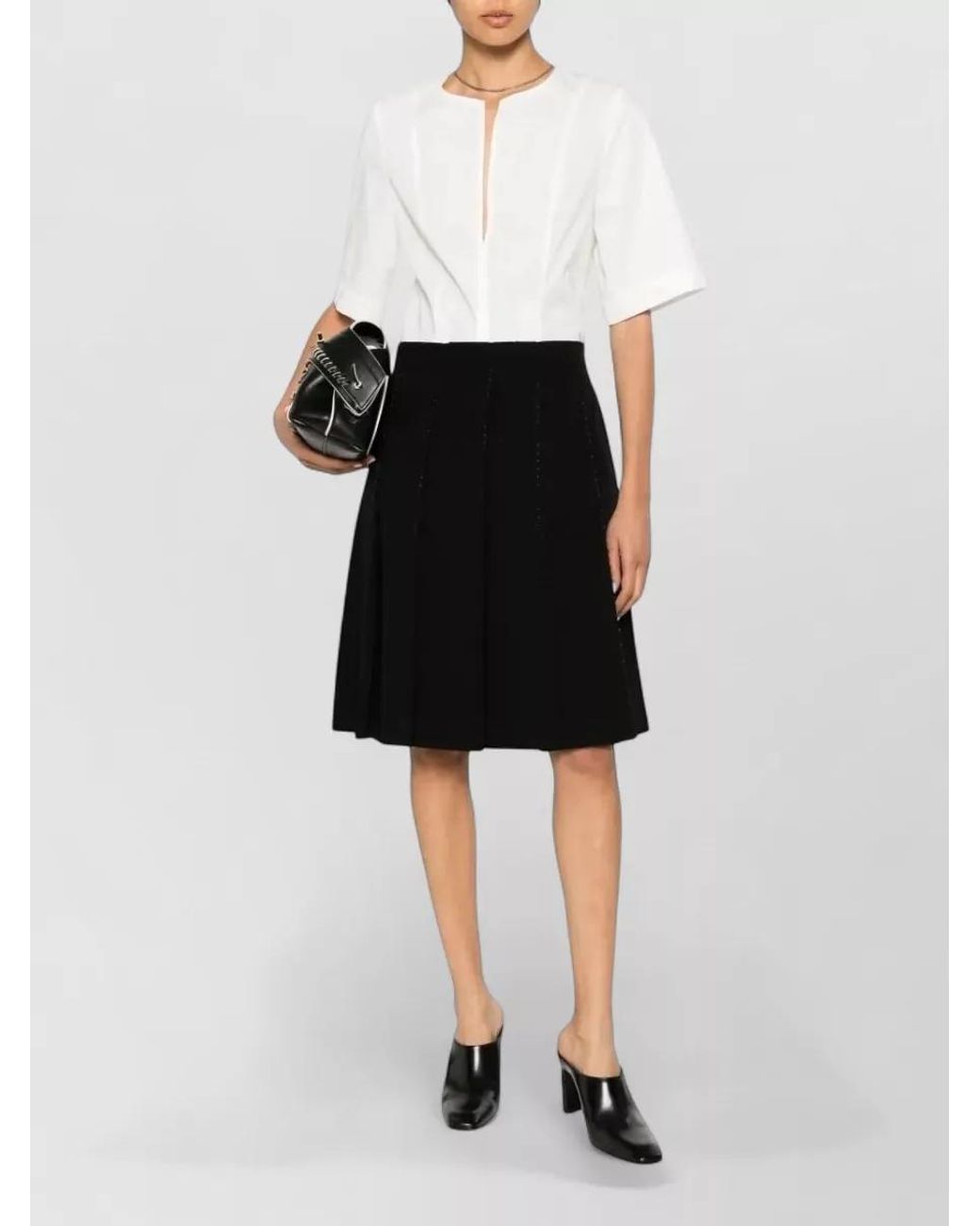 Totême  Black Pleated Skirt
