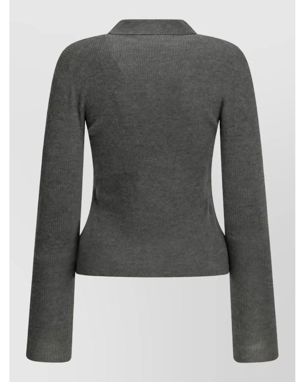 Max Mara Gray Cashmere Polo Shirt