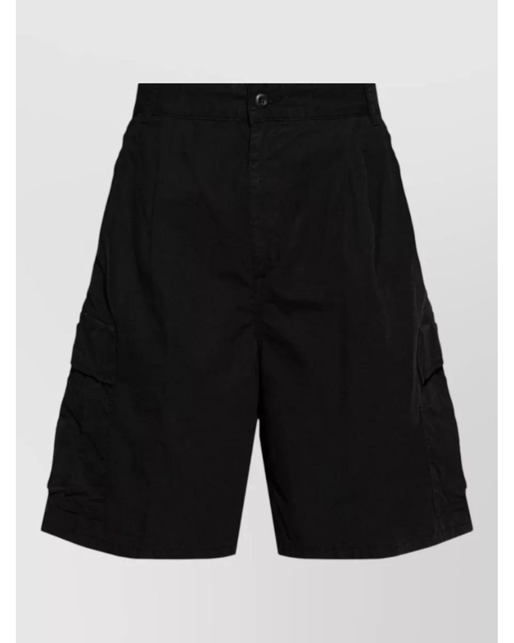 Carhartt Black Cotton Straight-Leg Cargo Shorts for men