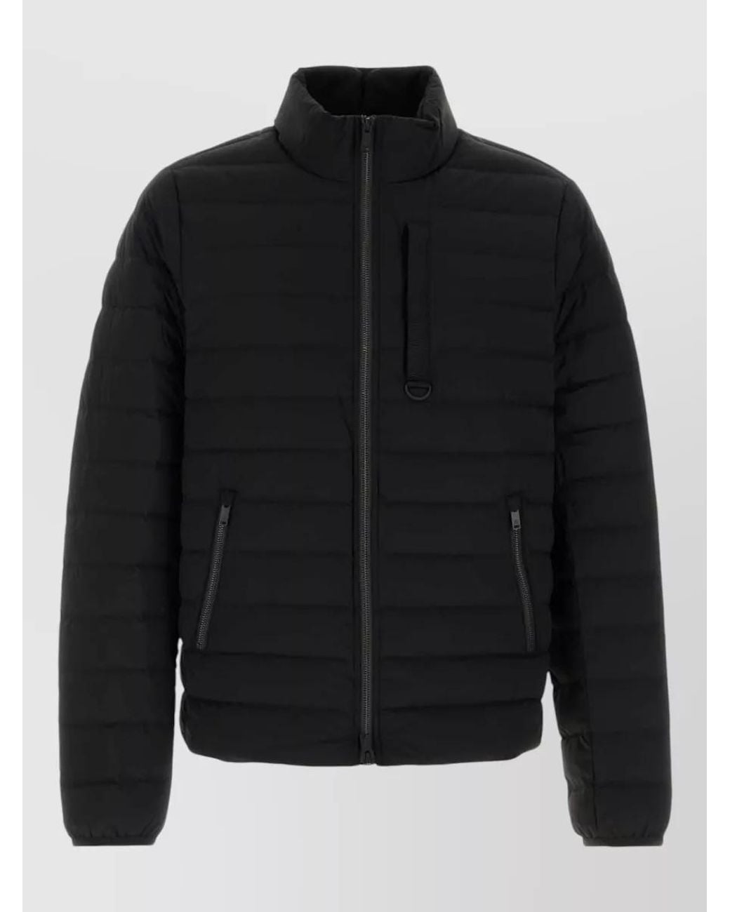 Moose Knuckles Black Down Quilted Puffer Jacket for men