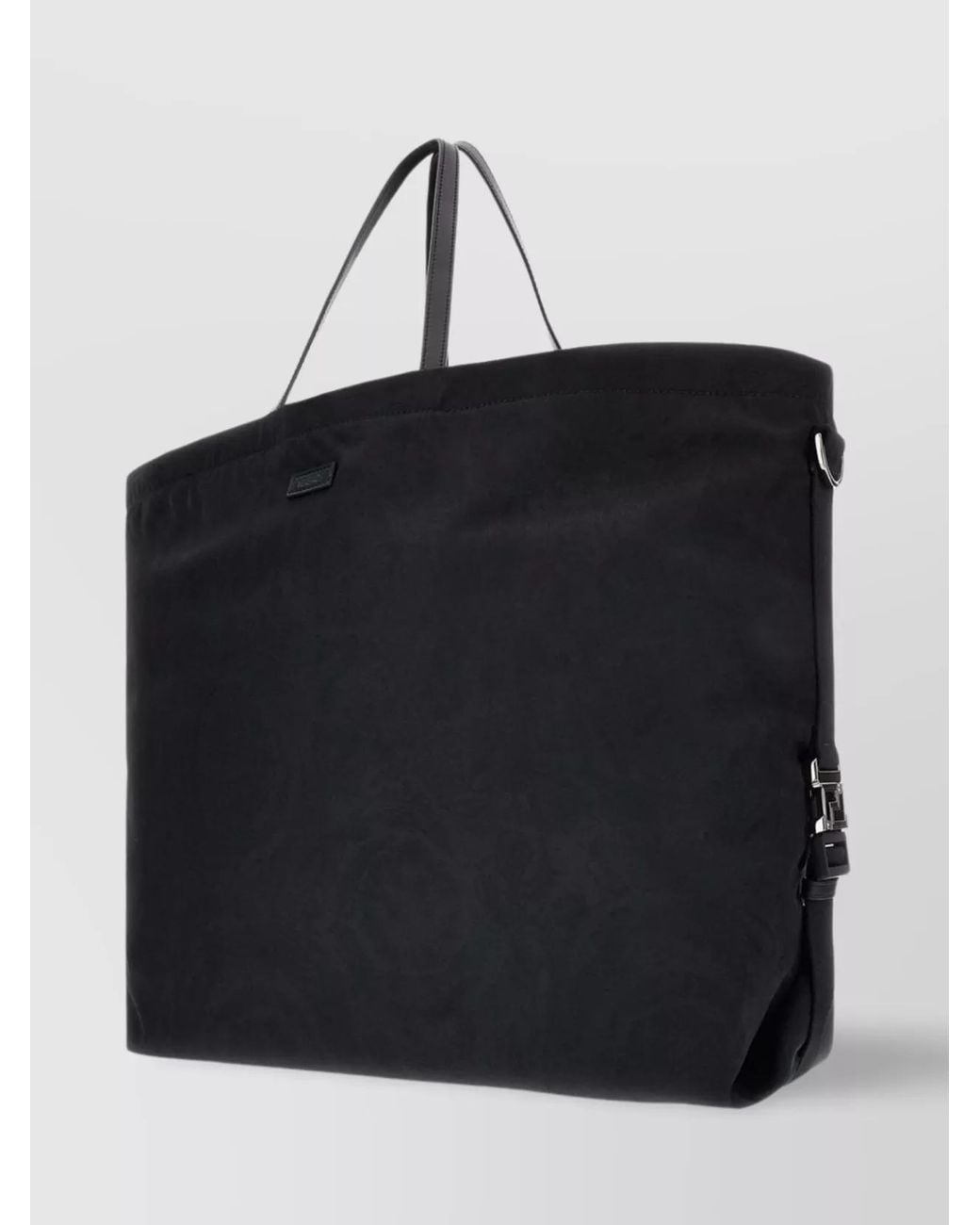 Versace Black Nylon Tote Bag for men