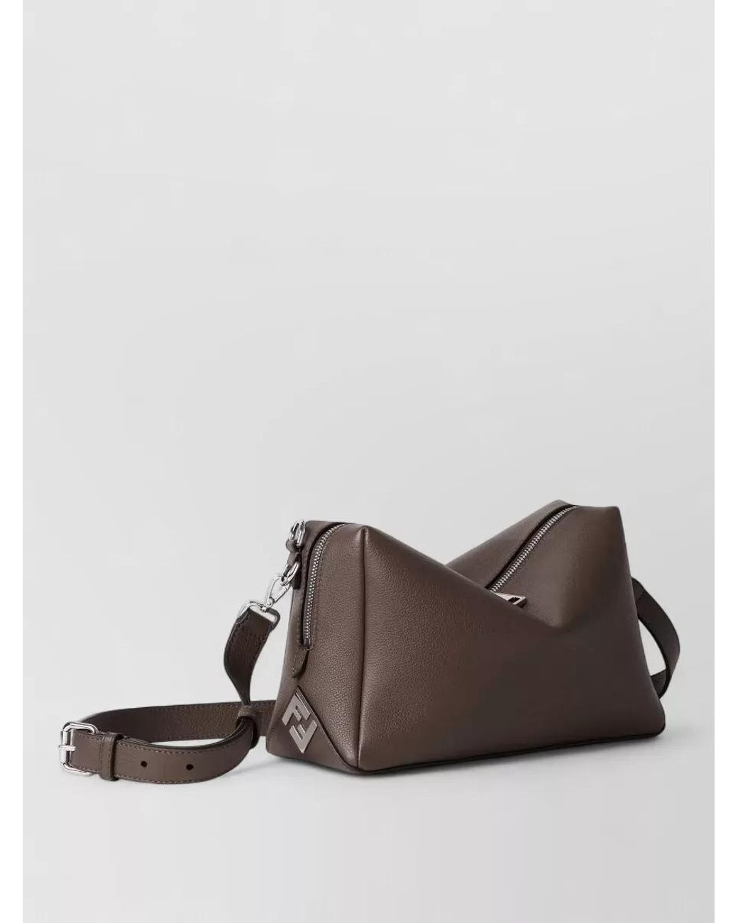 Fendi Brown Leather Lui Medium Shoulder Bag for men