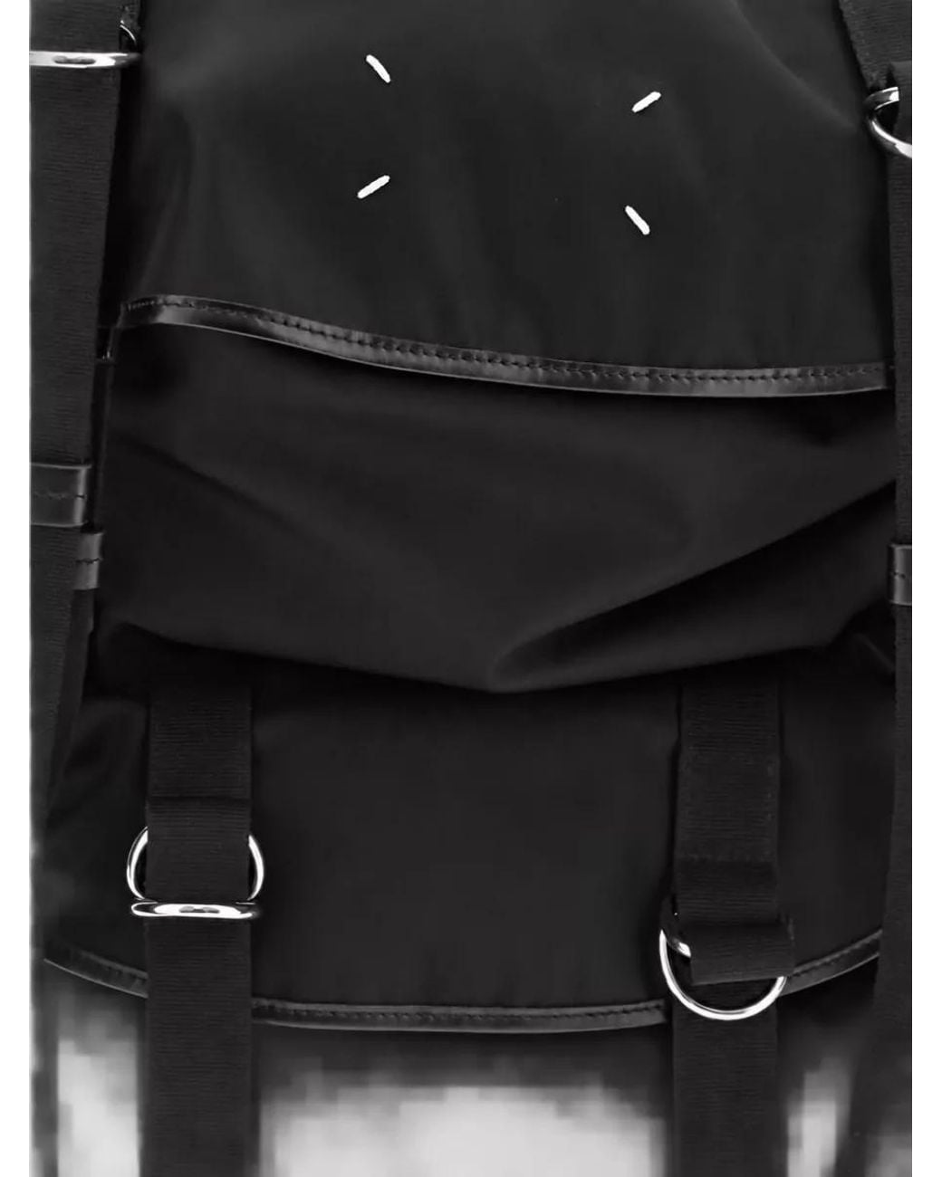 Maison Margiela Black Nylon Backpack for men