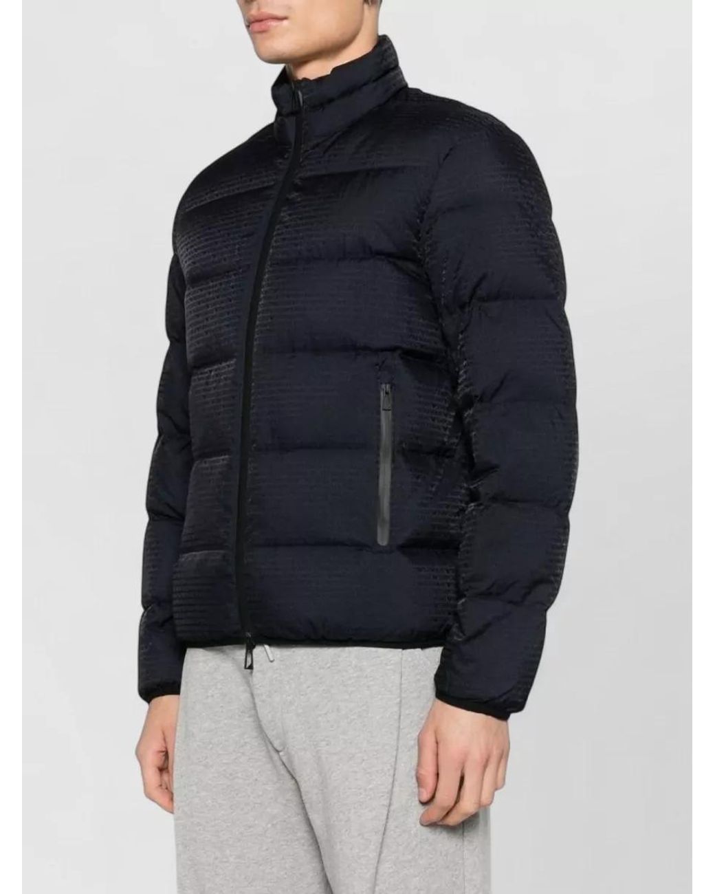 Emporio Armani Blue Quilted Down Padded Coat for men