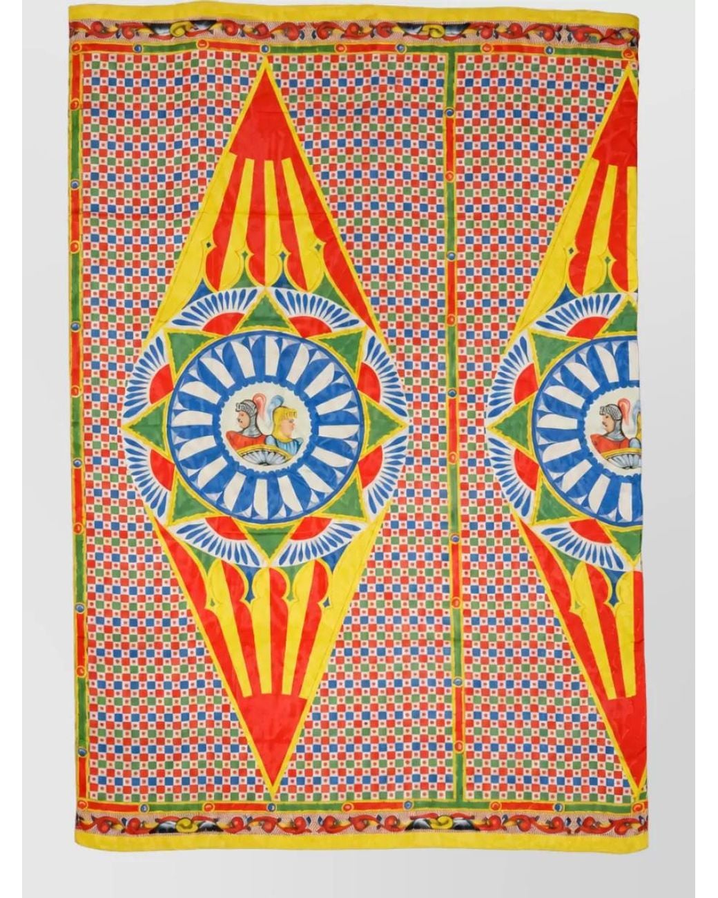 Dolce & Gabbana Orange Silk Printed Scarf