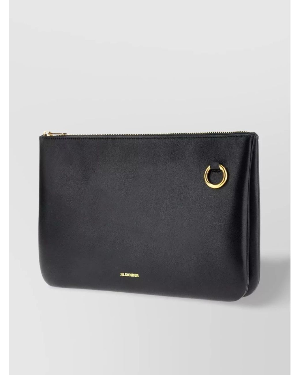 Jil Sander Black Soft Tangle Leather Crossbody Bag