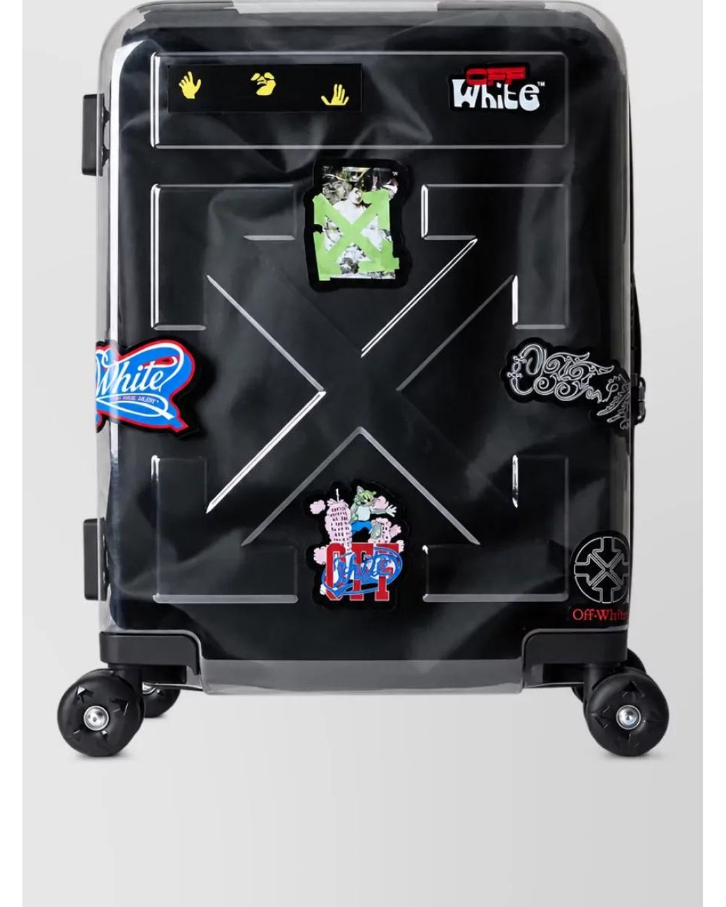 Off-White c/o Virgil Abloh Black Printed Trolley Suitcase for men