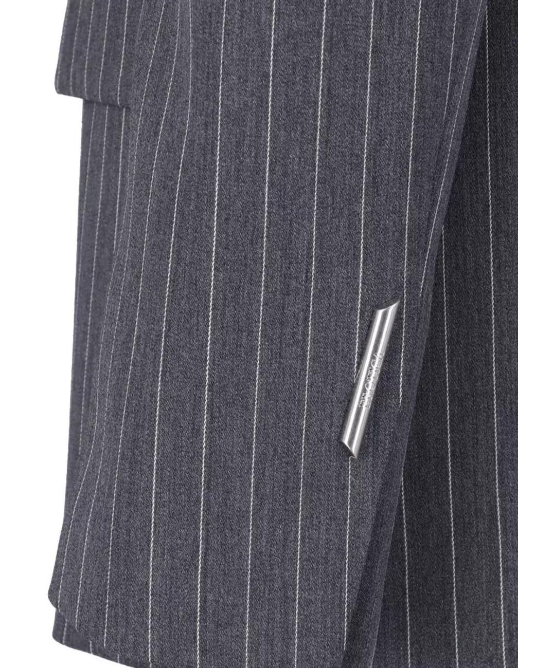 Dondup Gray Virgin Wool Blazer