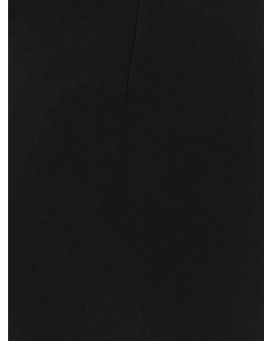 Ferragamo Black Stretch Crepe Flared Trousers