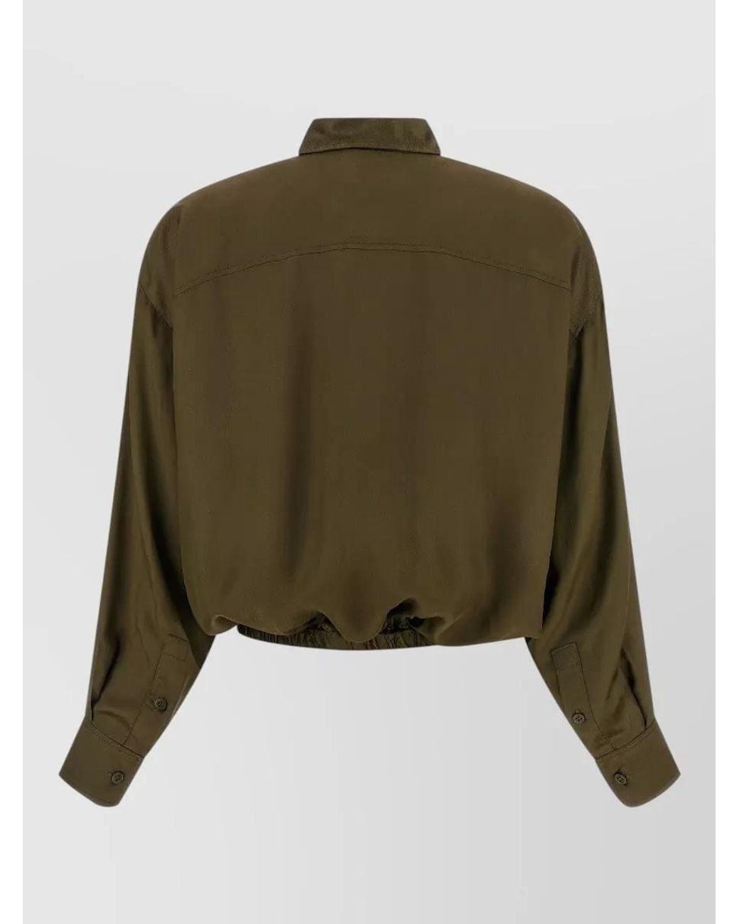 Nude Green Viscose Long-Sleeve Shirt