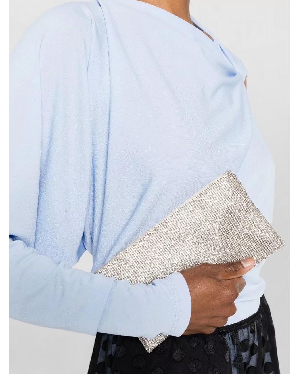 Benedetta Bruzziches Gray Aluminium Clutch Bag