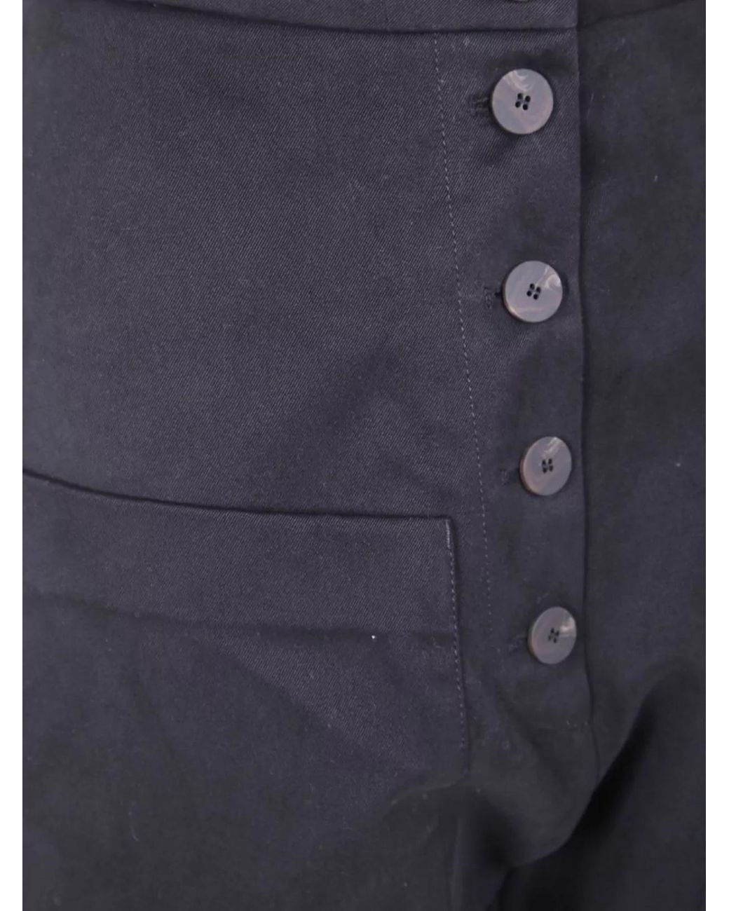 Studio Nicholson Blue Cotton Wide-Leg Trousers