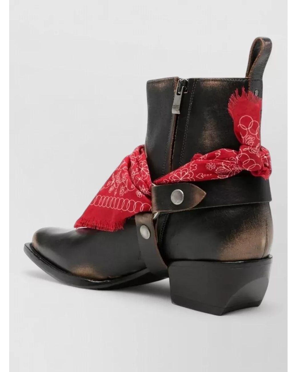 Golden Goose Deluxe Brand Red Leather Studded Boots for men