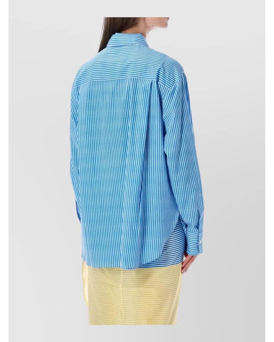 Frankie Shop Blue Cotton Shirt