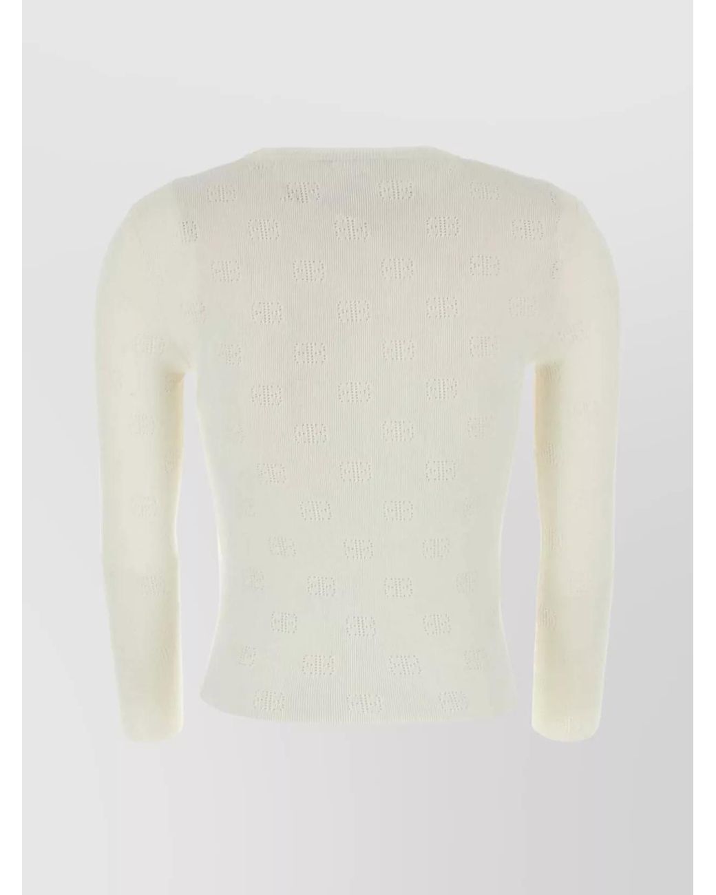 Balenciaga White Wool Blend Jumper