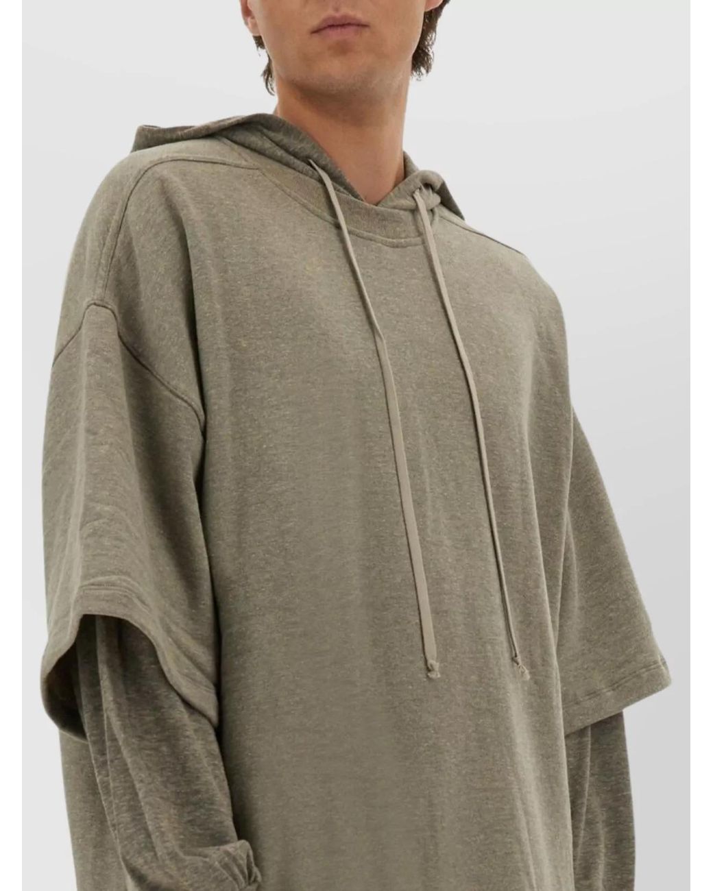 Rick Owens Natural Cotton Hoodie for men