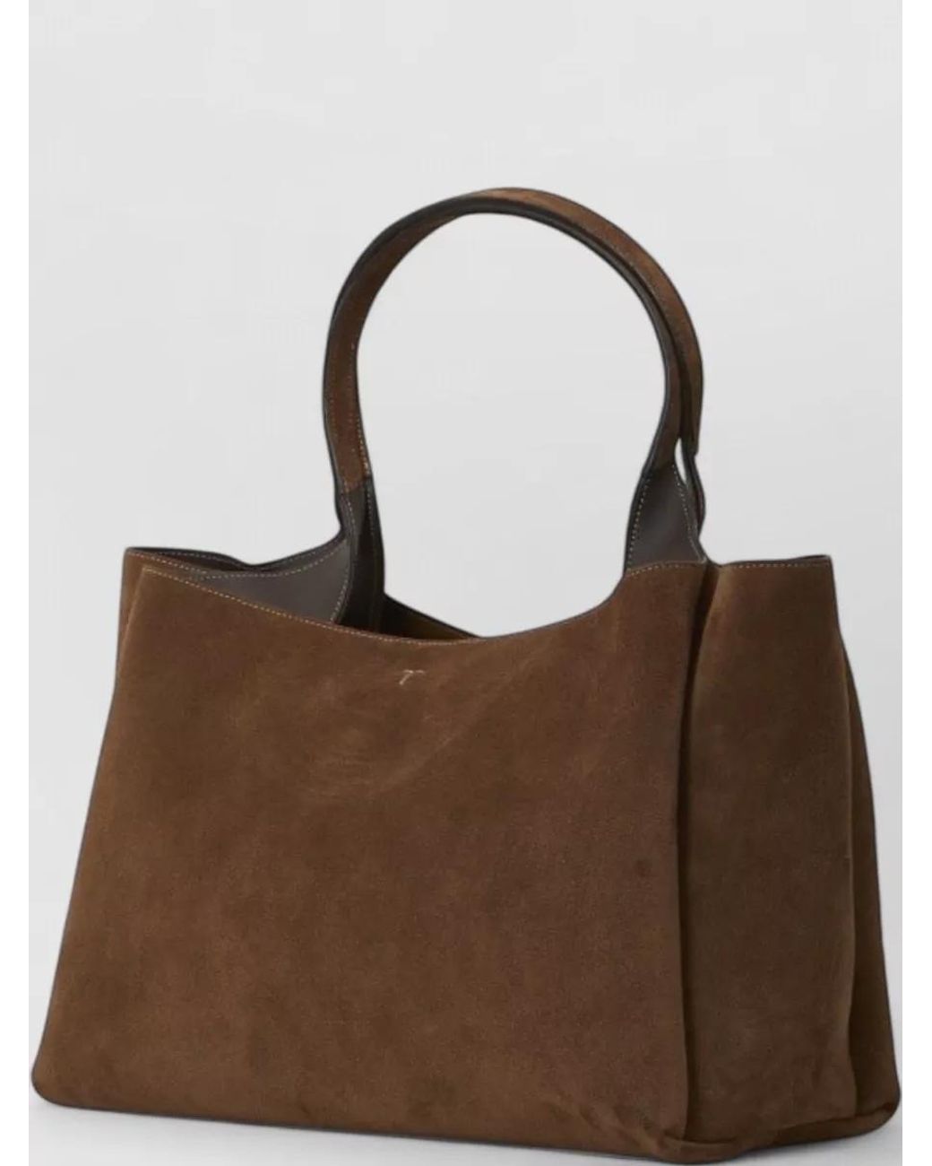 Tod's Brown Medium Suede Leather Tote Bag