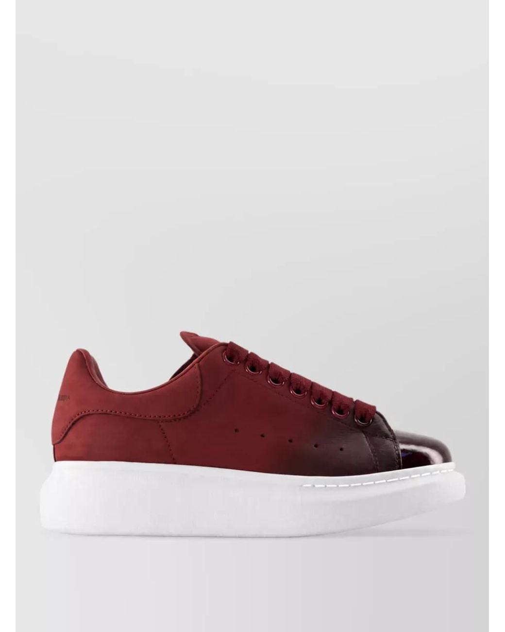 McQueen Red Leather Oversized Lace-Up Sneakers