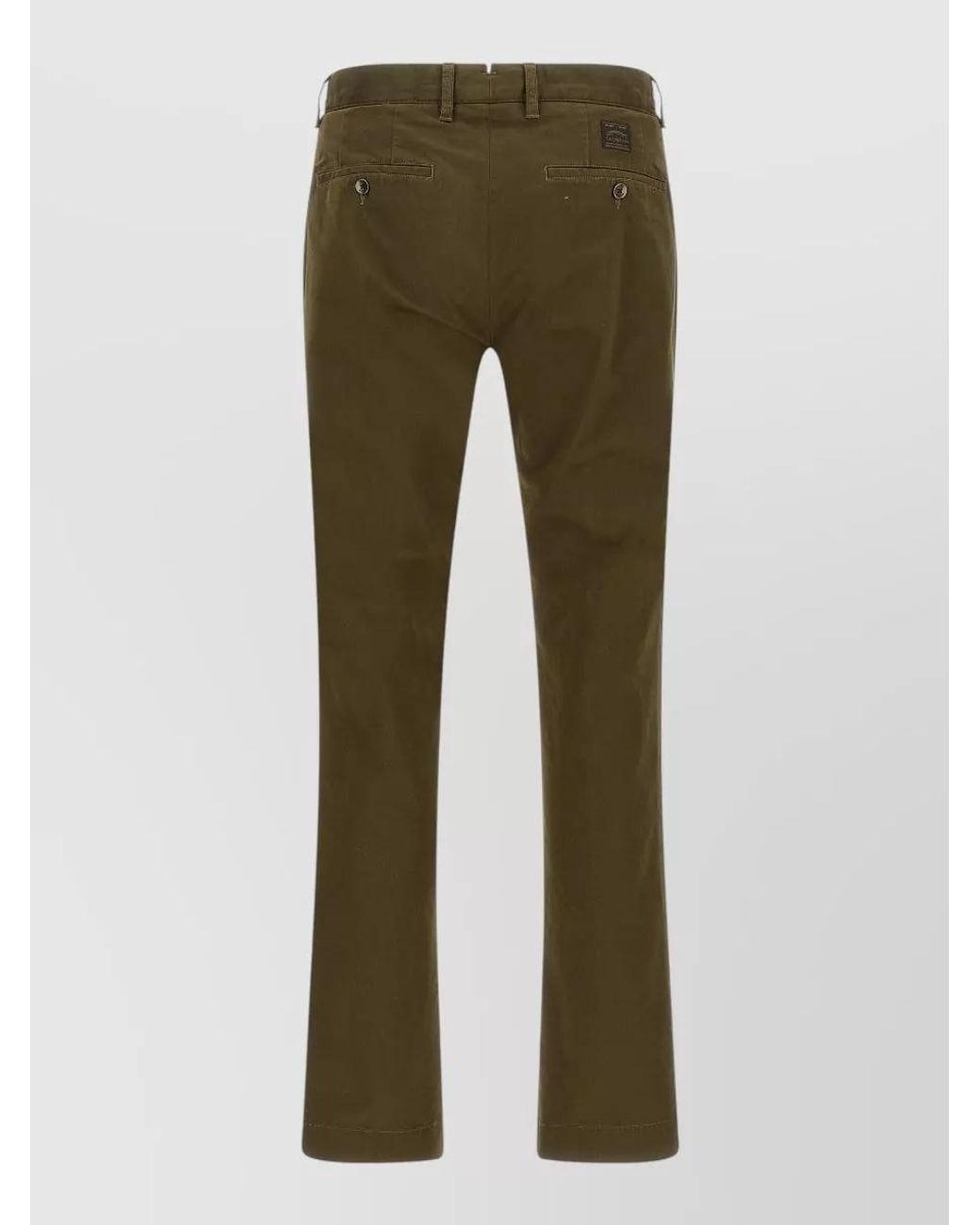 Incotex Green Cotton Straight Leg Chinos for men