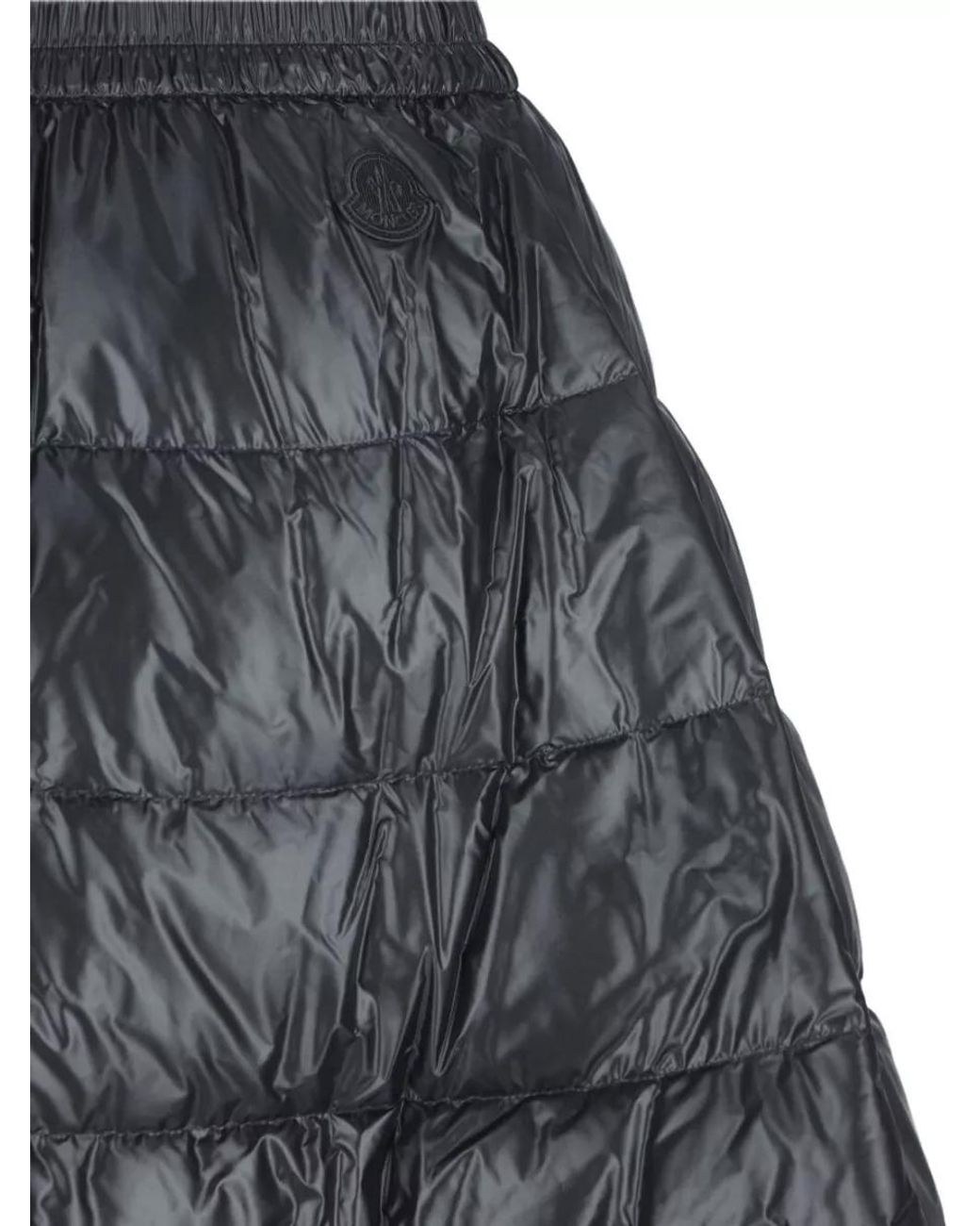 Moncler Black Quilted Knee-Length Puffer Coat